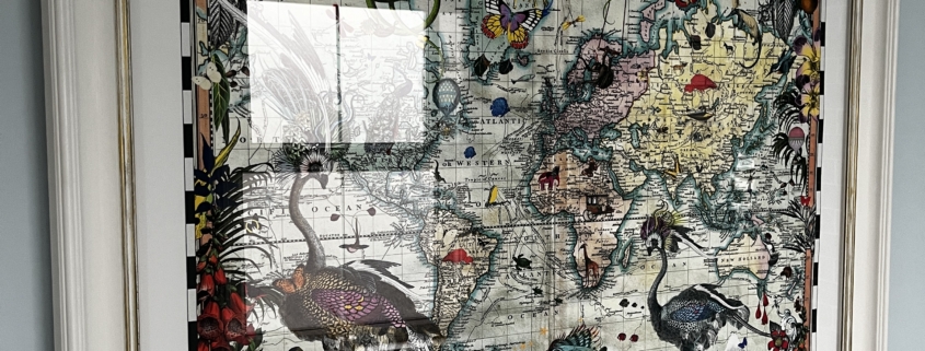 Hand finished white frame with guilt cream on a Kristjana Williams limited edition print