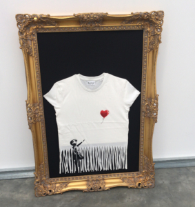 Banksy-framing-Interior-Angle-Picture-Framer-Chelmsford-Shenfield-Essex Banksy T-Shirt, Guilt Frame