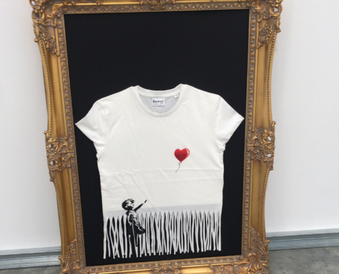 Banksy-framing-Interior-Angle-Picture-Framer-Chelmsford-Shenfield-Essex Banksy T-Shirt, Guilt Frame